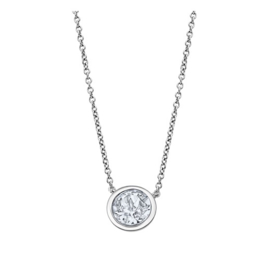 Lotus Silver zilveren ketting met hanger met Swarovski kristal