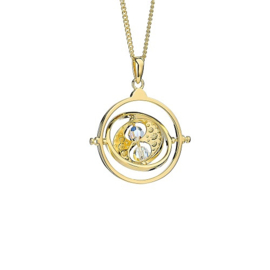 Harry Potter geel vergulde zilveren ketting met hanger Tijdverdrijver