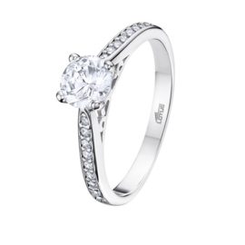 Lotus Silver zilveren ring met cubic zirconia
