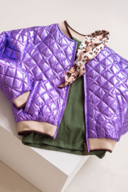 Flo Flo girls rib shirt with ruffle Army