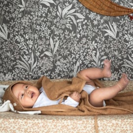 Noppies Clover terry newborn wrap towel Indian Tan