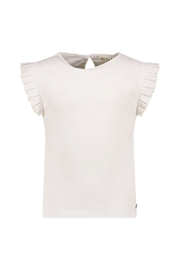 Flo girls slub tee ruffle shoulder