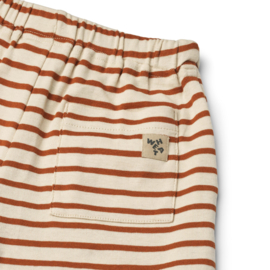 Wheat Jersey Shorts Kalle 9447 warm caramel stripe