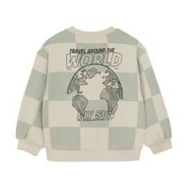 DAILY 7 Oversized Sweater Check Print