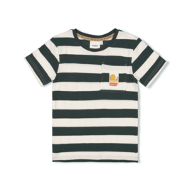 Sturdy T-shirt - streep Checkmate