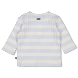 Feetje Longsleeve rib met streep - Blue Ocean
