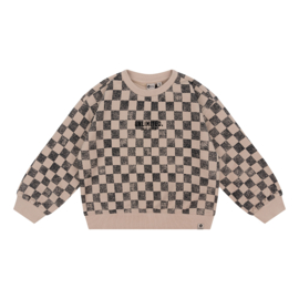 Daily7 Organic Sweater Oversized Checkerboard