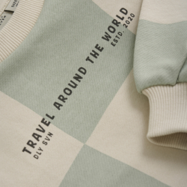 DAILY 7 Oversized Sweater Check Print