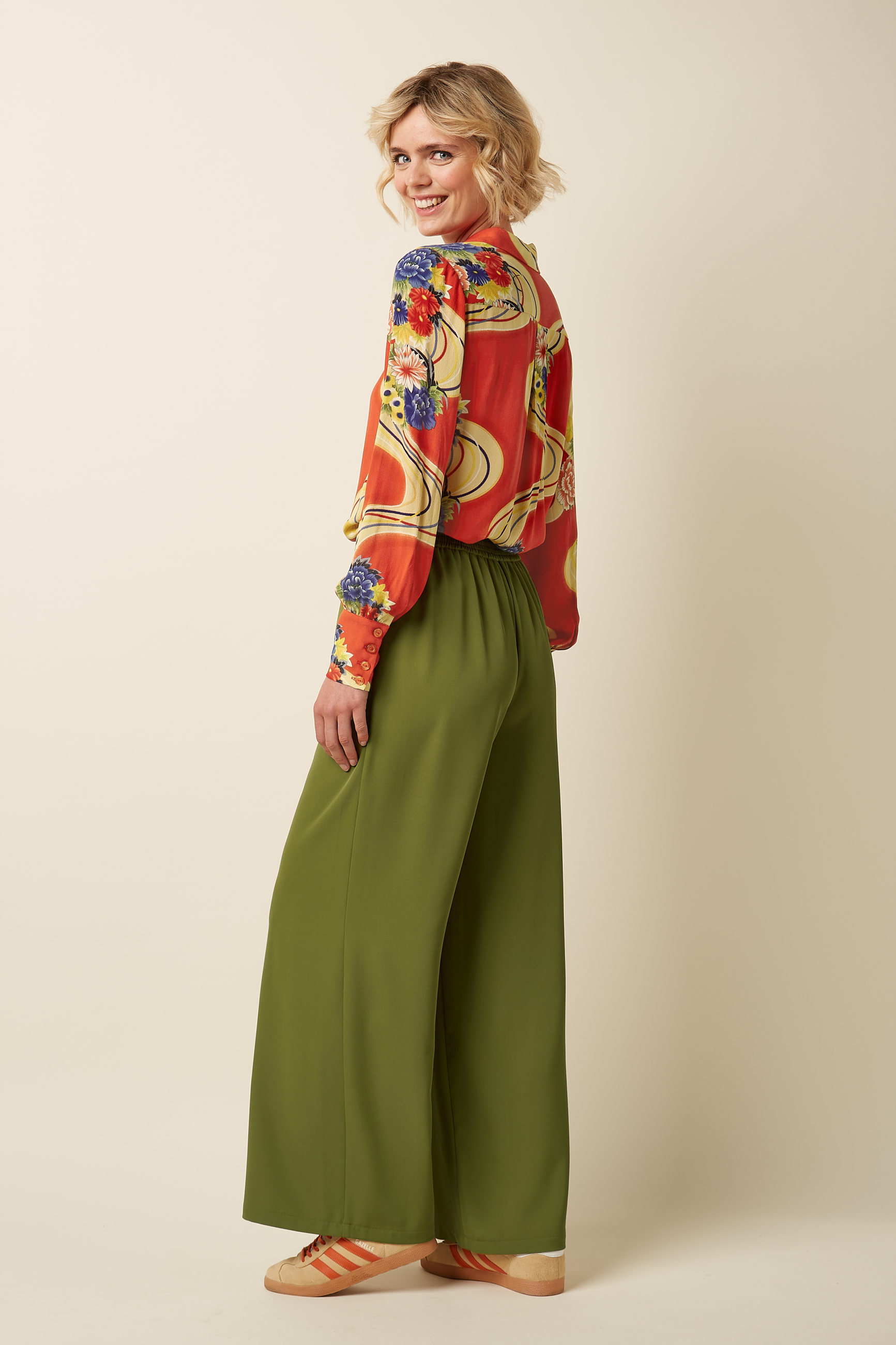 King Louie Irma Pants Fanna Woodbine green