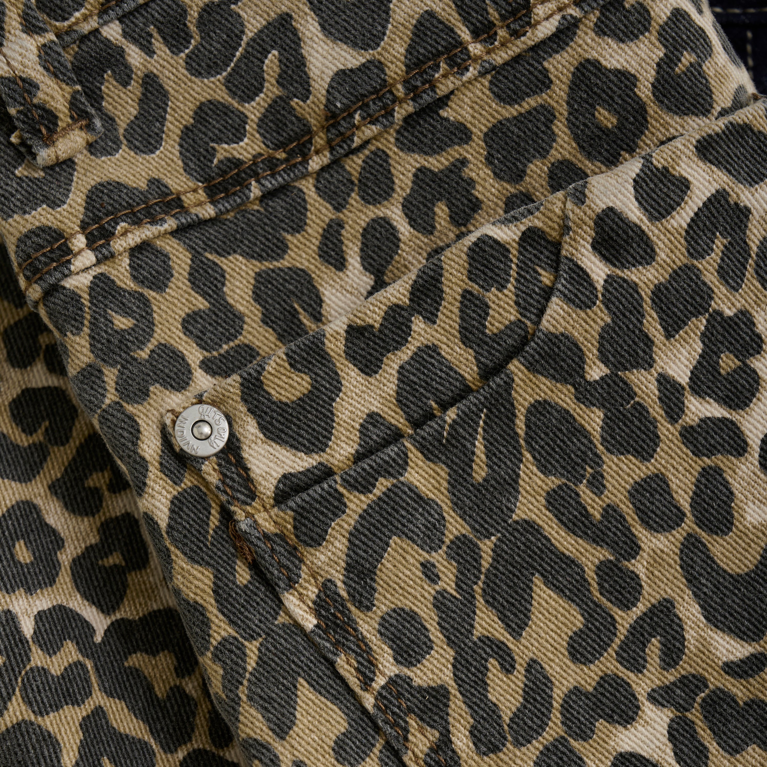 Indian Blue Jeans  Wide Fit Leopard