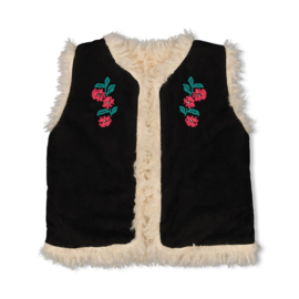 Jubel Omkeerbaar gilet suède look teddy - Girls Club