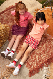 Jubel  Short streep seersucker - Salsa Sunset