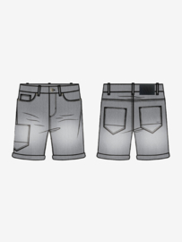 Indian Blue Jeans Denim Wide Shorts Grey Denim