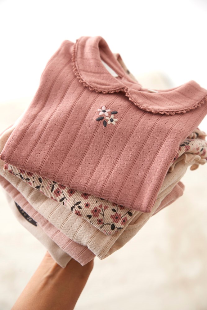 Feetje Longsleeve pointelle rib - Woodland Bloom