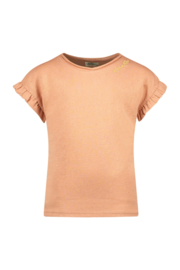 Flo girls metallic jersey ruffle tee