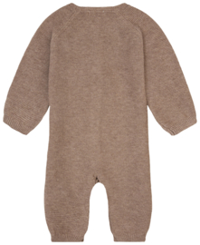 Noppies Unisex Playsuit Monrovia long sleeve Taupe