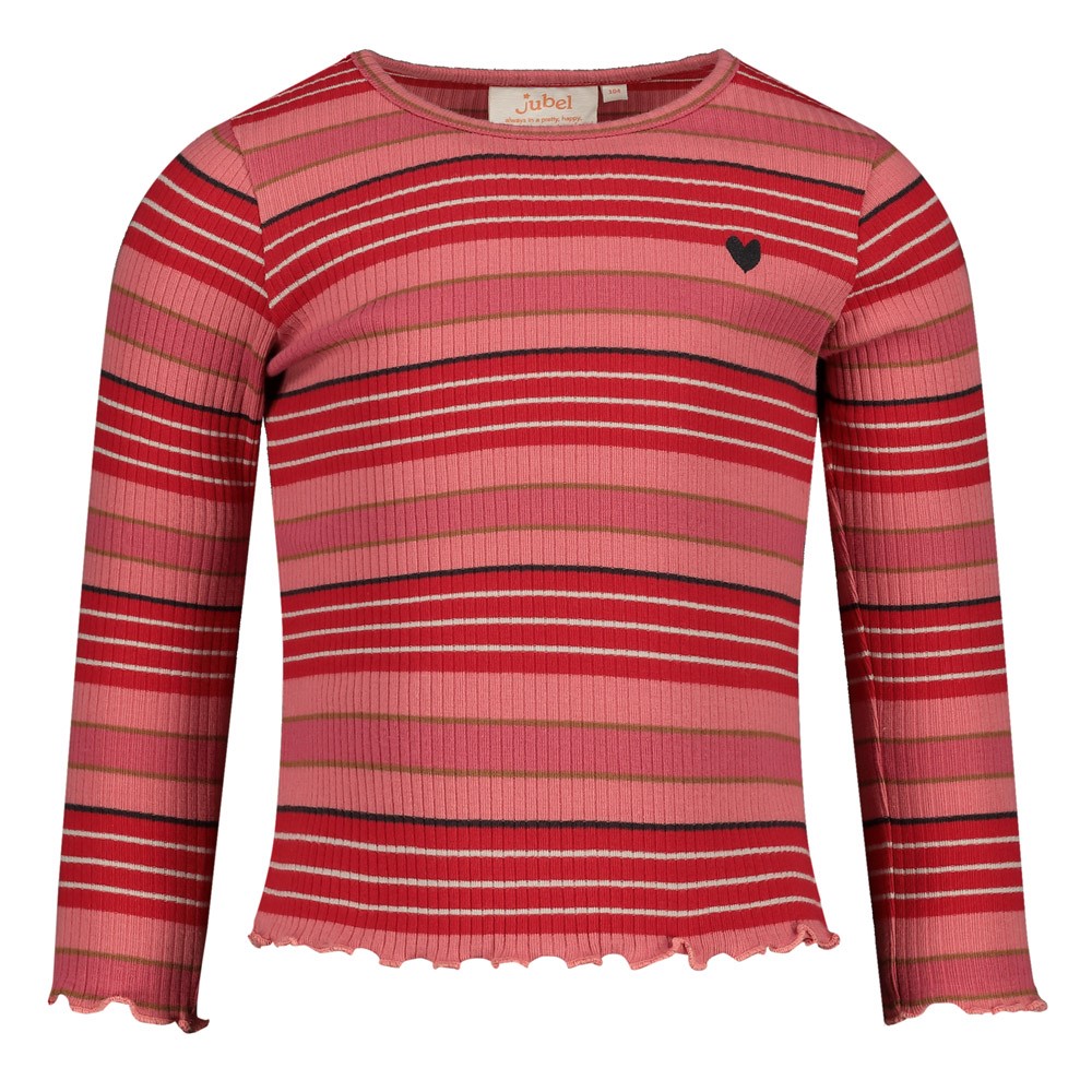 Jubel Longsleeve rib met streep - Queen Of Hearts