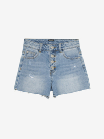 Indian Blue Jeans Wide Denim Shorts Damaged