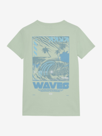 Indian Blue Jeans T-shirt Backprint Wave fade mint