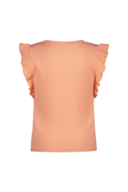 Flo Flo girls rib shirt with ruffle