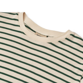 Wheat T-shirt S/S Fabian green stripe