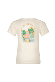 Flo  Elodie Flo girls slub shirt with embroidery on chest