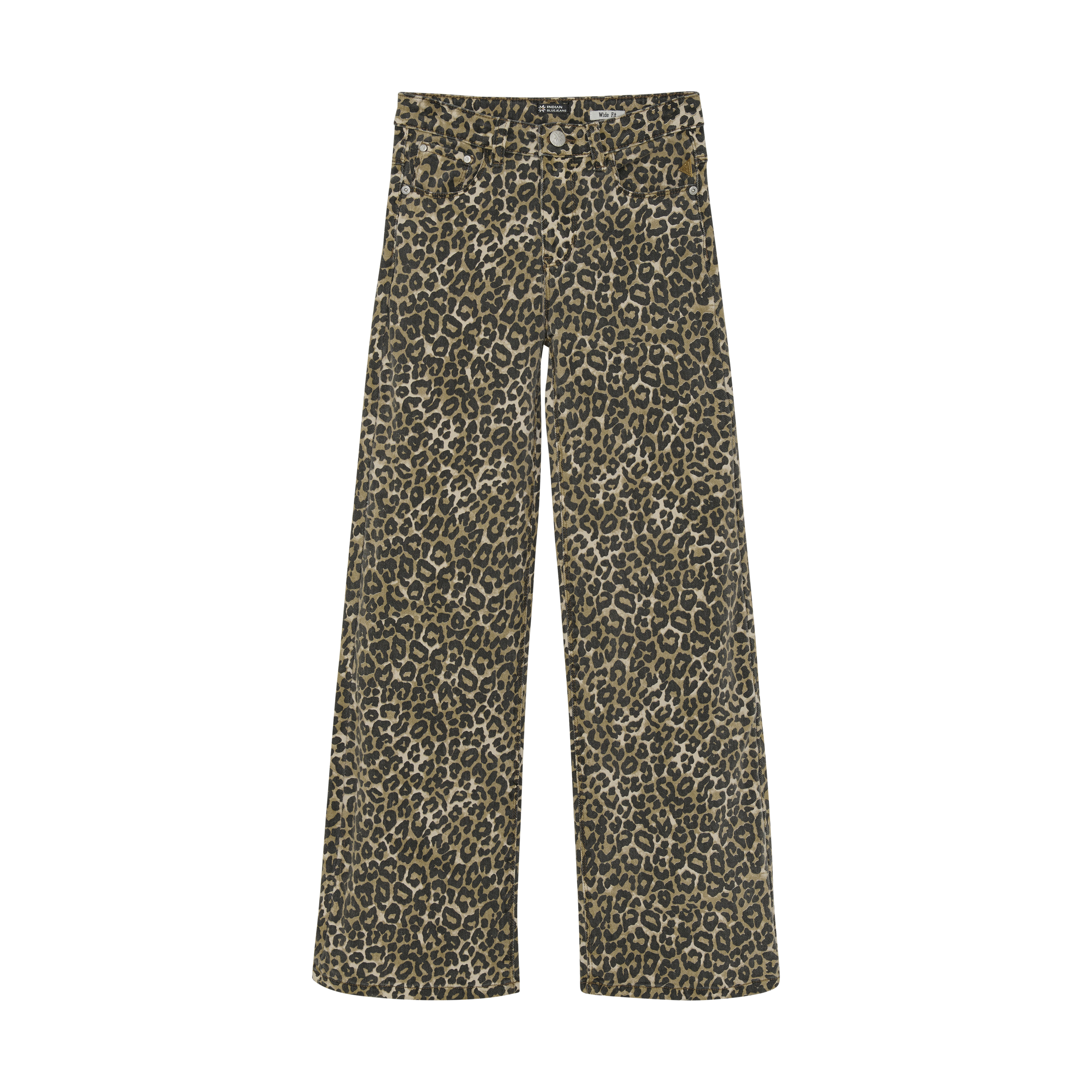 Indian Blue Jeans  Wide Fit Leopard