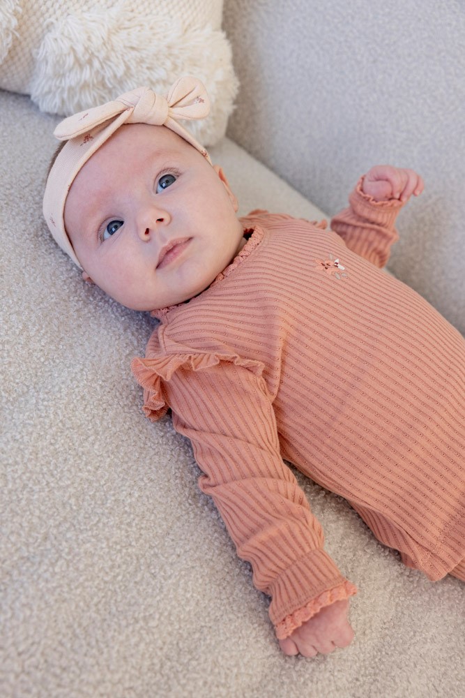 Feetje Longsleeve ajour rib - Morning Sun
