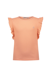 Flo Flo girls rib shirt with ruffle