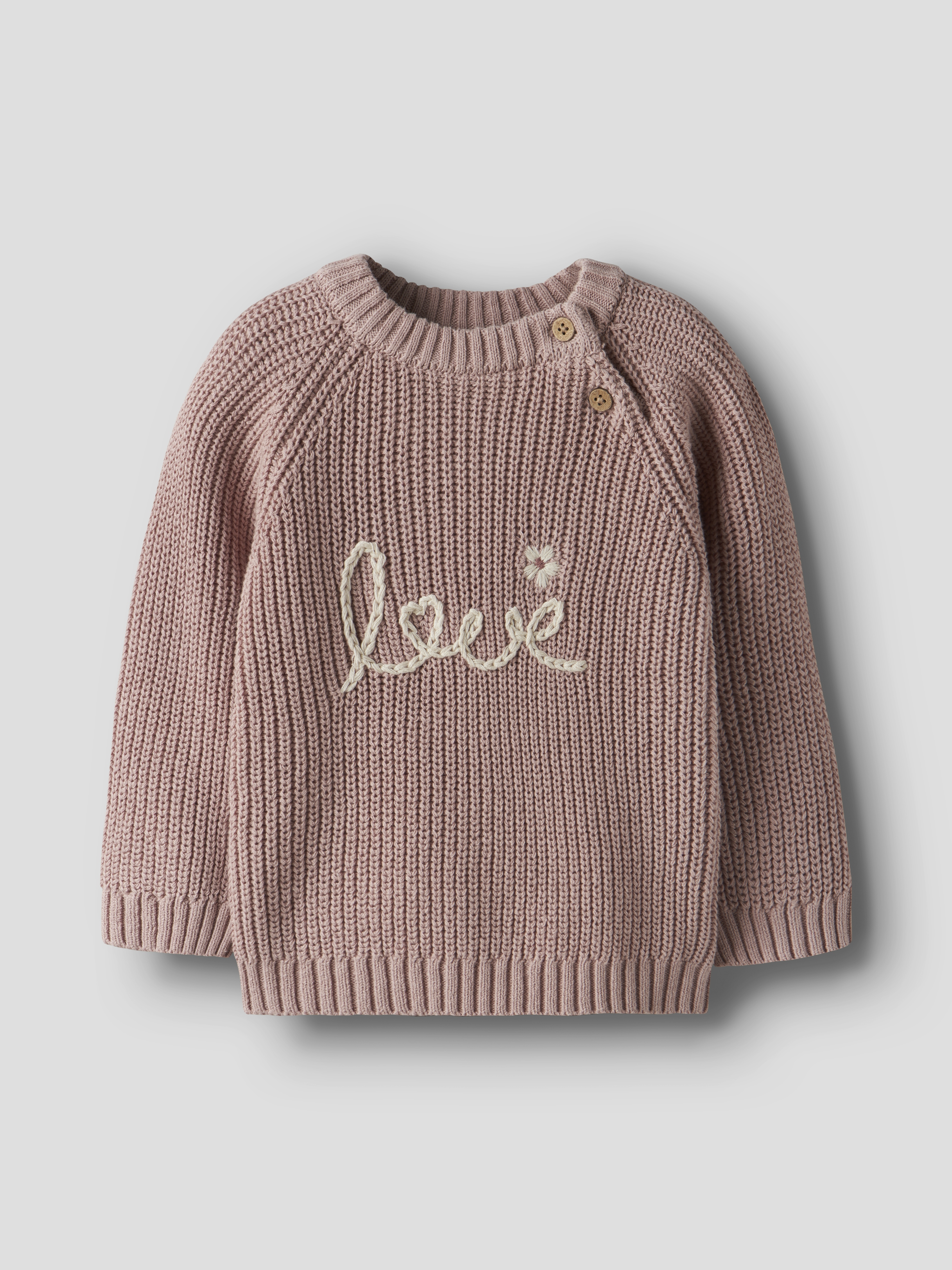 Lil' Atelier  BABY NBFEMLEN EMB LS KNIT LIL