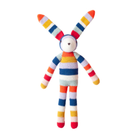 Global Affairs Crochet Long Ear Bunny Rainbow