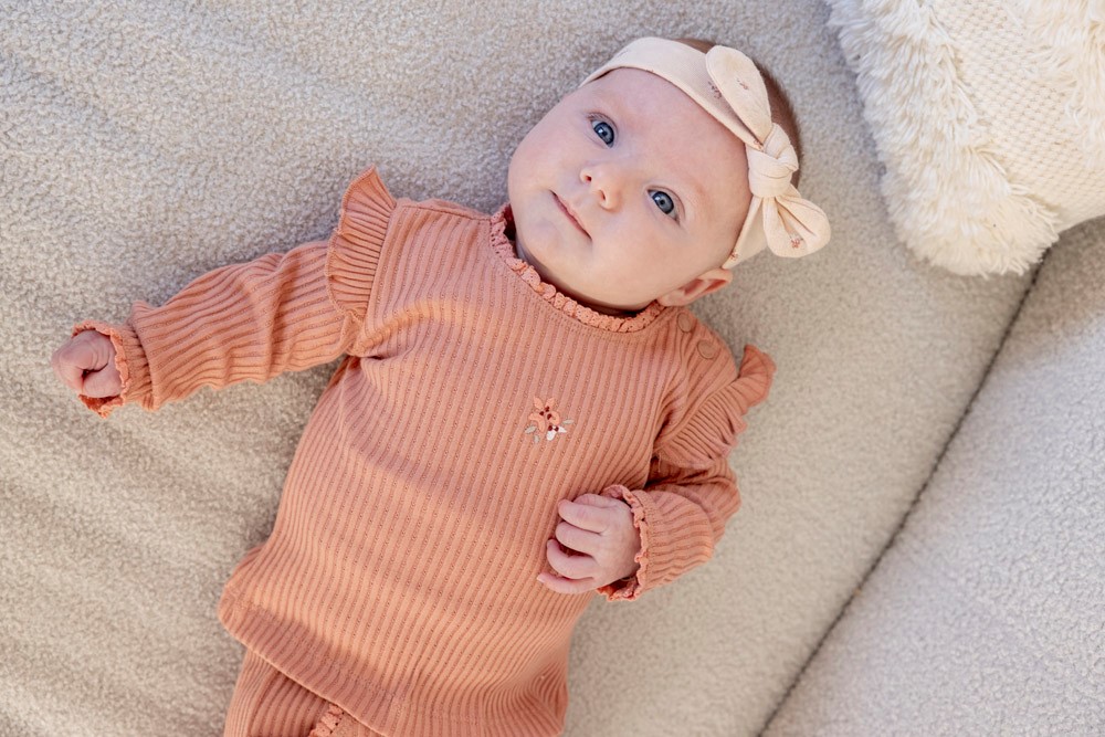 Feetje Longsleeve ajour rib - Morning Sun