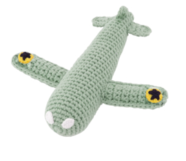 Global Affairs Crochet Rattle Airplane Assorted 2 colours