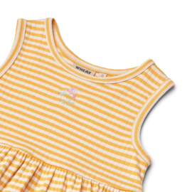 Wheat Jersey Dress Embroidery Martha