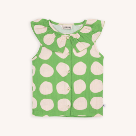 CarlijnQ Super dots - big collar blouse with print