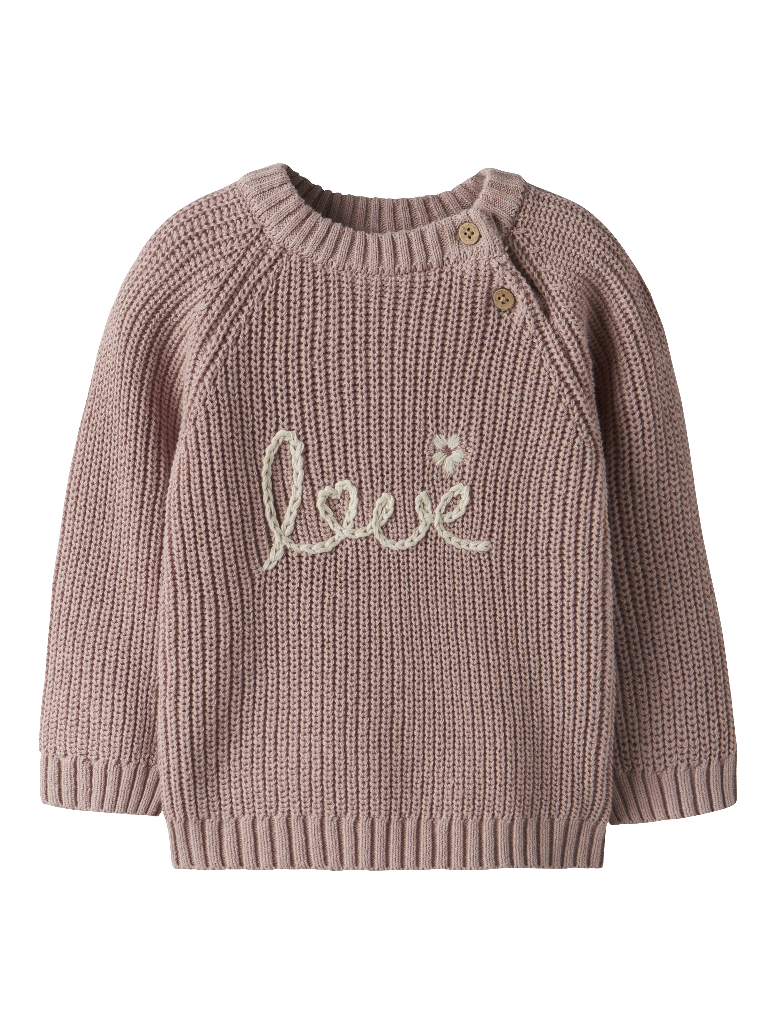 Lil' Atelier  BABY NBFEMLEN EMB LS KNIT LIL
