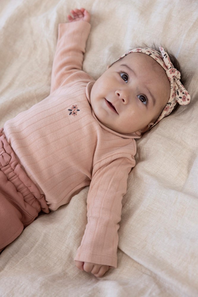 Feetje Longsleeve pointelle rib - Woodland Bloom