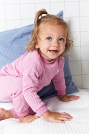 Feetje Pyjama wafel Roze Melange (92-116)