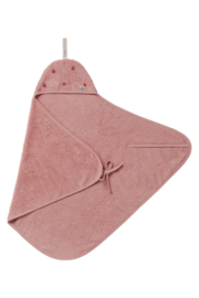 Noppies Clover terry newborn wrap towel Misty Rose