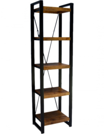 BOEKENKAST MET PLANKEN MANGOHOUT