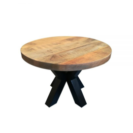 SALONTAFEL ROND MET DIKKE SPINPOOT