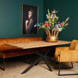 EETTAFEL RECHTHOEK FSAR MANGOHOUT 200/240CM