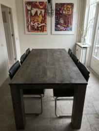 Eettafel steigerhout blackwash