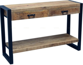 SIDETABLE BEBR MANGOHOUT 2 LADES EN EXTRA PLANK 120CM