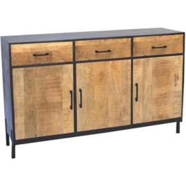 DRESSOIR BEST MANGOHOUT 3 DEUREN 3 LADES 145CM