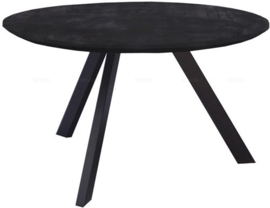 SALONTAFEL BEBE ZWART MANGOHOUT ROND 60/80CM