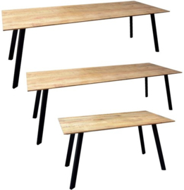 EETTAFEL BEBE RECHTHOEK MANGOHOUT 120/140/160/180/200/220/240CM