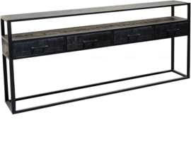 SIDETABLE BEJX ZWART MANGOHOUT 180CM