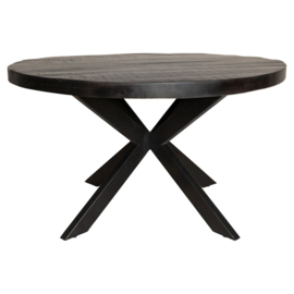 RONDE TAFEL ZWART MANGOHOUT BROOKLYN