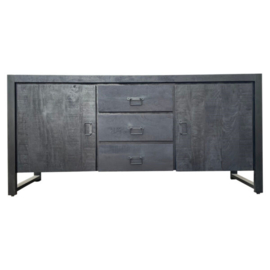DRESSOIR FSBO ZWART MANGOHOUT 160CM